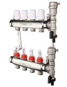Коллекторный блок Valtec VTc.589.EMNX.0609 1", 9 x 3/4" евроконус Коллекторный блок Valtec VTc.589.EMNX.0609 1", 9 x 3/4" евроконус