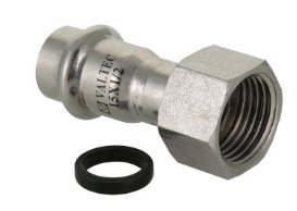 Соединитель из нержавеющей стали с накидной гайкой Valtec 15х3/4