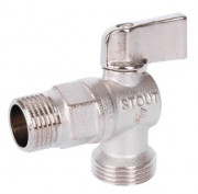 Кран шаровой угловой для стиральных машин STOUT 1/2х3/4 SVB-0059-001234