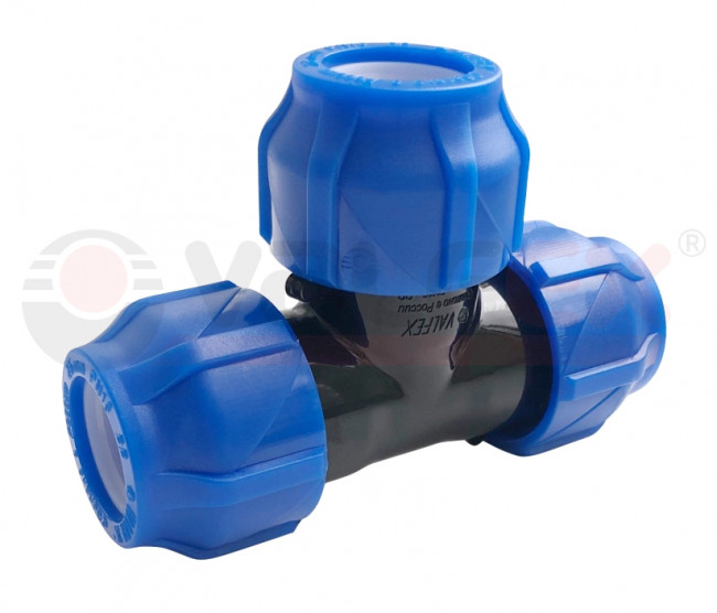 Тройник ПНД компрессионный VALFEX 25х25х25 