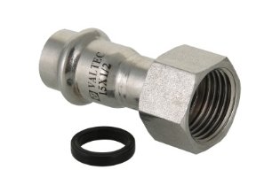 Пресс-фитинг нержавеющий Valtec 28х3/4 c накидной гайкой Пресс-фитинг нержавеющий Valtec 28х3/4 c накидной гайкой