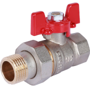 Кран шаровой ROMMER с накидной гайкой 1/2" RBV-0005-0510215 FM Кран шаровой ROMMER с накидной гайкой 1/2" RBV-0005-0510215 FM