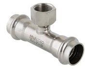 Тройник из нержавеющей стали с внутренней резьбой Valtec 35х1/2