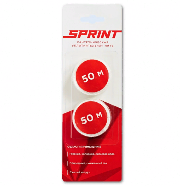 Нить уплотнительная Sprint набор катушек 2шт 50 м Нить уплотнительная Sprint набор катушек 2шт 50 м