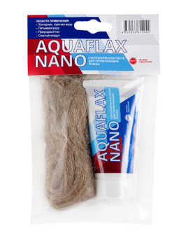Набор сантехническая паста AquaflaxNano тюбик 30гр+лен 15гр Евро