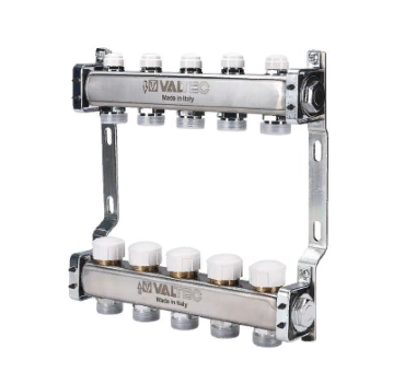 Коллекторный блок Valtec VTc.582.EMNX.0608 1", 8 x 3/4" евроконус Коллекторный блок Valtec VTc.582.EMNX.0608 1", 8 x 3/4" евроконус