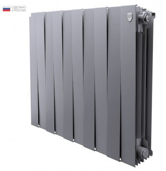 Радиатор биметаллический Royal Thermo Piano Forte 500 Silver Satin 12 секций