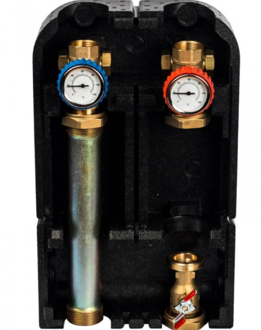Насосная группа STOUT SDG-0001-002501 c прямым контуром 1 без насоса в теплоизоляции Насосная группа STOUT SDG-0001-002501 c прямым контуром 1 без насоса в теплоизоляции