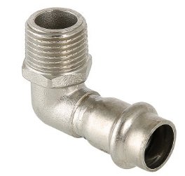 Угольник из нержавеющей стали 90 градусов Valtec 18х1/2 Угольник из нержавеющей стали 90 градусов Valtec 18х1/2