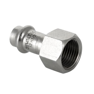 Соединитель из нержавеющей стали с внутренней резьбой Valtec15х1/2"