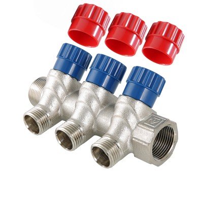 Коллектор с регулировочными вентилями и наружной резьбой Valtec 3/4*3*1/2 VT.560.N Коллектор с регулировочными вентилями и наружной резьбой Valtec 3/4*3*1/2 VT.560.N