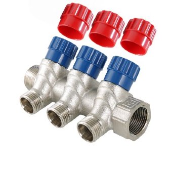 Коллектор с регулировочными вентилями и наружной резьбой Valtec 3/4*4*1/2 VT.560.N